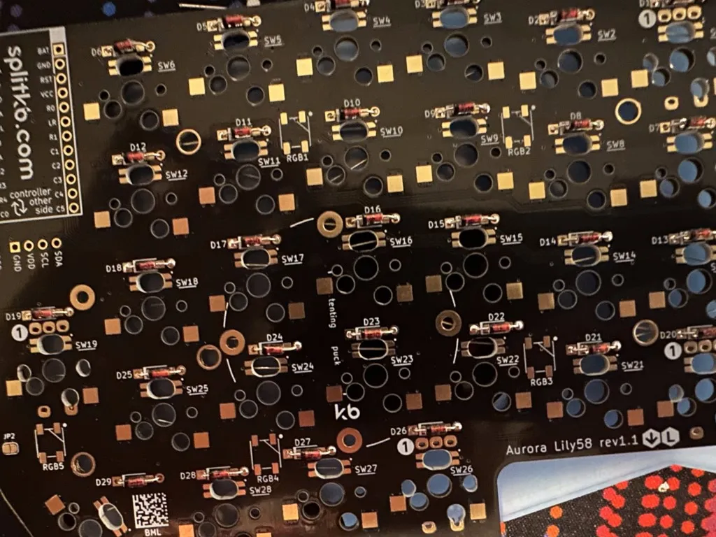 Soldering diodes to pcb