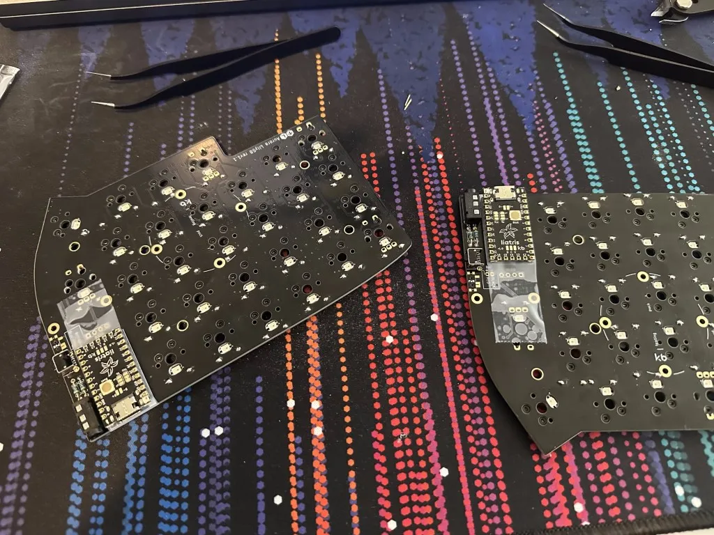 Soldering Liatris micro controller to pins